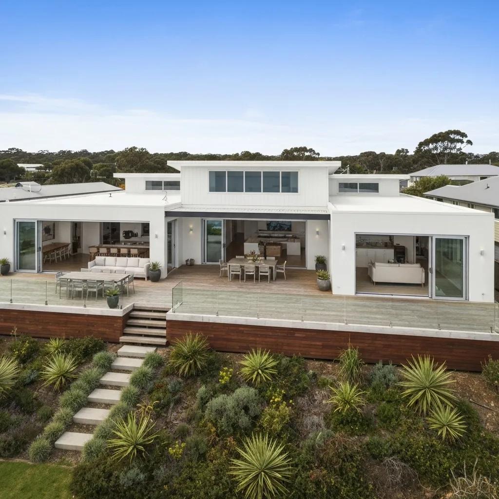 Modern home in Ulverstone, Tasmania, showcasing contemporary architecture and coastal charm