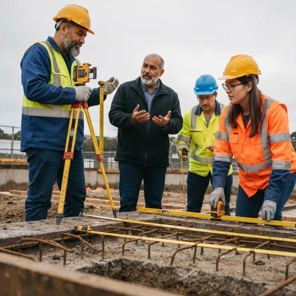 Engineers conducting a detailed site survey for quality foundation repair in Hobart