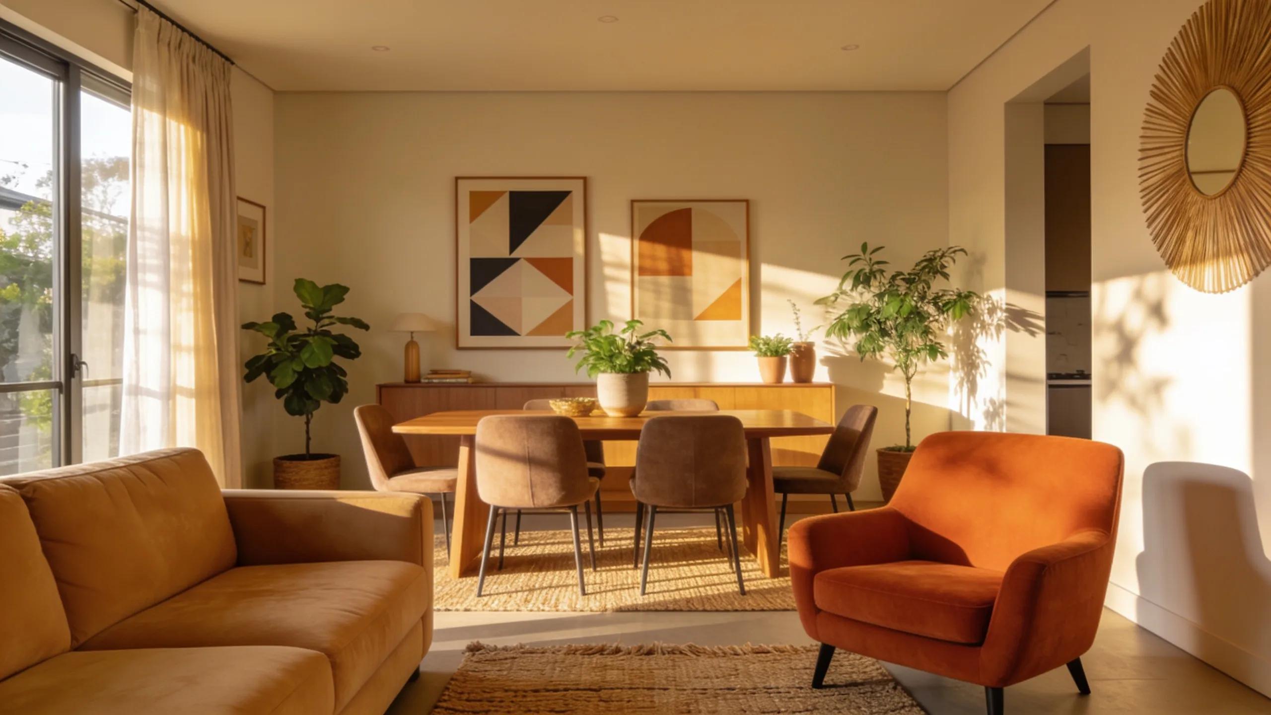 Image of a renovated home interior showcasing modern design and cozy atmosphere