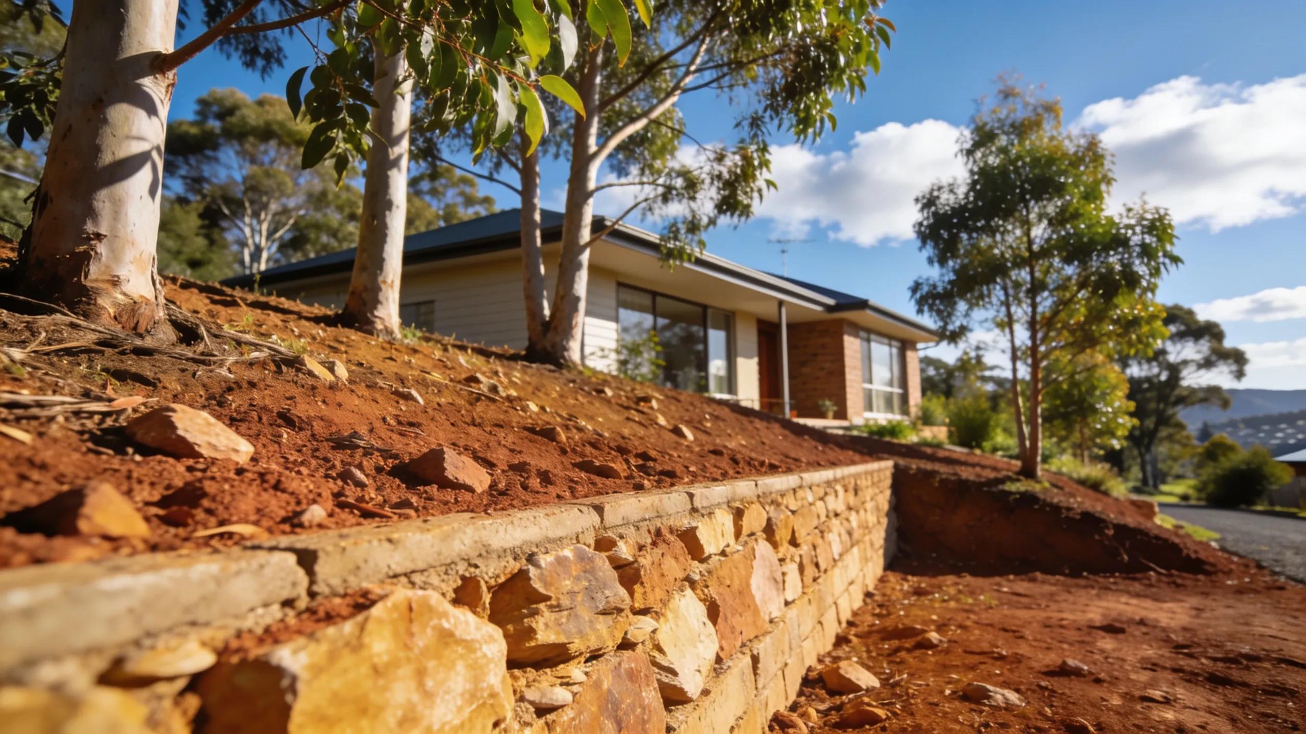 Hobart home with visible foundation and garden indicating stability in subsidence context